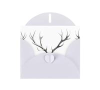 AKGFFDS White Holiday greeting check blank card and pearl beautiful blank note block Antler Skeleton Printing