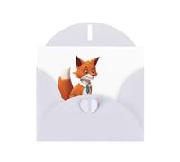 AKGFFDS White Holiday greeting check blank card and pearl beautiful blank note block Clever Fox Printing