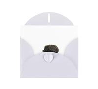 AKGFFDS White Holiday greeting check blank card and pearl beautiful blank note block Cute little hedgehog Printing