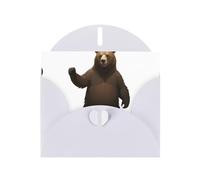 AKGFFDS White Holiday greeting check blank card and pearl beautiful blank note block Data Bear Binary Printing