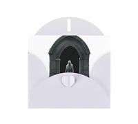 AKGFFDS White Holiday greeting check blank card and pearl beautiful blank note block Devil's Grave Printing