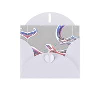 AKGFFDS White Holiday greeting check blank card and pearl beautiful blank note block Devil's tentacles Printing