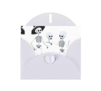 AKGFFDS White Holiday greeting check blank card and pearl beautiful blank note block Invisible Skeleton Printing