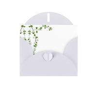 AKGFFDS White Holiday greeting check blank card and pearl beautiful blank note block Jasmine hanging basket Printing