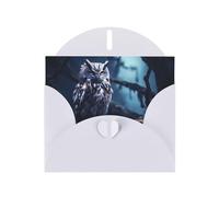 AKGFFDS White Holiday greeting check blank card and pearl beautiful blank note block Late Night Owl Printing