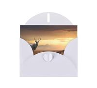 AKGFFDS White Holiday greeting check blank card and pearl beautiful blank note block Lonely Animals Printing