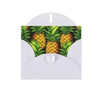 AKGFFDS White Holiday greeting check blank card and pearl beautiful blank note block Lots of pineapple Printing