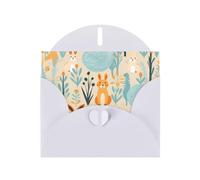 AKGFFDS White Holiday greeting check blank card and pearl beautiful blank note block Lots of rabbits Printing