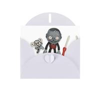 AKGFFDS White Holiday greeting check blank card and pearl beautiful blank note block Violent ghost doll Printing