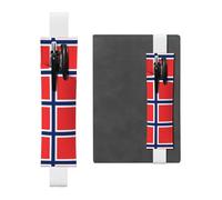 AKGFFDS White Norwegian Flag Printing PVC Leather Pencil case Bookmark 2-in-1 Anti Slip Storage Essential for Travel Accounts