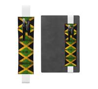 AKGFFDS White Old Jamaican Flag Printing PVC Leather Pencil case Bookmark 2-in-1 Anti Slip Storage Essential for Travel Accounts