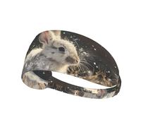 AKGFFDS White rabbit under the snow Printing Elastic Exercise Headband Sports Head Tie for Men and Women, Soft, Quick-Dry