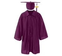 Akgukrseh 2026 Kids Graduation Gown Cap And Tassel Set Modern Style Preschool Nursery Ceremony Costume Sets Unisex Robe Kindergarten Sash Dress For Children Up Props 2-8 Years (Wine,4-5 Years)