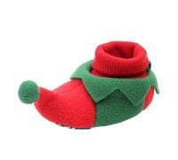 Akgukrseh Baby Boys Girls First Walking Shoes Trainers with Anti-Slip Rubber Sole Soft Non Slip Festive 1St Christmas Xmas Red Green Elf Boot Boy Size 3 Beach Sock Toddler 4 (2#Green,5)
