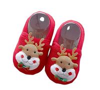 Akgukrseh Baby Boys Girls First Walking Shoes Walkers Soft Mesh Breathable Sneakers Kid Trainers Toddler Infant Festive 1St Christmas Xmas Red Santa Boot Boy 2.5 Slipper Sock (B #Red,7)