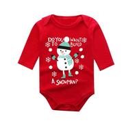 Akgukrseh Baby Christmas Outfits Girl Winter Outfit 3-6 Months Romper Kids Tree Costume Quilted Thicken Down Puffer Hooded Jumpsuit Boys' Bodysuits 12-18 Novelty Hats (Red3,6-9 Months)