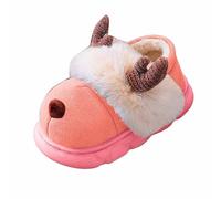 Akgukrseh Baby First Walker Shoes Boys Girls Infant Trainers Indoor Slippers Toddler Shoe Socks Festive Red Reindeer Santa Christmas 1St Xmas Booties Walking Slipper Sock (B #Pink,8)