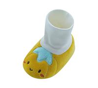 Akgukrseh Baby Squeaky Shoes Boy Baby Socks Shoes Toddler Shoes Cotton Shoes Plus Velvet Thick Warm Soft Bottom Shoes Cute Do Not Fall In Front Of The Shoes (2-Yellow, 12-18 Months)