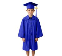 Akgukrseh Children's Graduation Bachelor Gown Cap Set 2026 Tassel and for Kids College Nursery Preschool Unisex Uniforms Robe 2 Pcs Class Preschooler Child 2-12 Years Kindergarten (Blue,2-3 Years)
