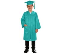 Akgukrseh Children's Graduation Bachelor Gown Cap Set with 2026 Tassel and for Kids Kindergarten 3-12 Years Boys Girls Shiny Nursery Outfit Breathable Fancy Dress 2-13 Years (Mint Green,6-7 Years)