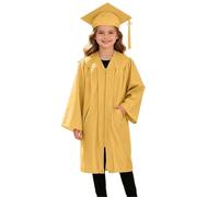 Akgukrseh Children's Primary School Graduation Gown 2026 Tassel Cap Set Preschool Nursery Ceremony Costume Sets For Child Kids Robe And Hat Kids Gifts Traditional 2-12 Years (Yellow,10-12 Years)