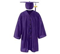 Akgukrseh Childrens Primary School Graduation Gown Bachelor Clothes Tassel Cap Set Kids and 2026 Outfit Class Cute Kindergarten Preschool Hat 8 Colours College Nursery 2-12 Years (Purple,2-3 Years)