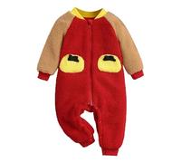Akgukrseh Christmas Costumes For Kids Baby Rompers Boys The Night Before Costume Winter Jumpsuit 2 Year Bodysuits 3-6 Months Long Sleeve Girl 1St Outfit Neutral Clothes (Red,9-12 Months)
