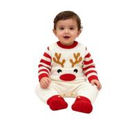 Akgukrseh Christmas Costumes For Kids Romper Baby Cotton Blend Winter 6-12 Months Jumpsuit With Hat Set 0-18Months Long Sleeve Bodysuit Collar Girl 1St Outfit Toddler (White,12-18 Months)