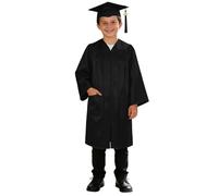 Akgukrseh Comfortable Graduation Gown Tassel Set for Child Cap and Kids Children's Primary School Caps Year 6 Robe Toddler Dressing 1-2 Years Hat Children’S Party 2-13 Years (Black,12-13 Years)