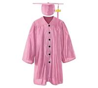 Akgukrseh Comfortable Graduation Gown Tassel Set for Child Children's Nursery Cap and Stylish Outfit 2Pcs & Photo Shoot Kids Cap College 2026 Kid Uniform Kindergarten 2-12 Years (Pink,4-5 Years)