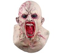 Akgukrseh Funny Masks For Adults Halloween, Halloween Masks Adults Scary Scary For Realistic Funny Latex Mask Halloween Clown Mask Ladies Face Covering Costumes Men (003 Red,One Size)