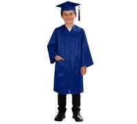 Akgukrseh Graduation Cap and Gown Set for Kids Nursery Costume Kindergarten Shiny Uniform Robe 2 with Tie Gifts Him Preschool Children's 2026 2-13 Years Boys Girls 2-13 Years (Blue,12-13 Years)