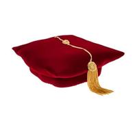 Akgukrseh Graduation Cap For Adultsbachelor Kindergarten Shiny Hat 5 Colors Hand Decor Party Favors School Gifts Him 2026 Made With Premium Quality Polyester Matte Finish Fabric - (Red,One Size)