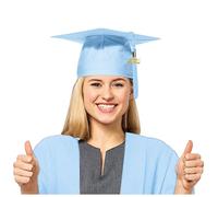 Akgukrseh Graduation Caps Men Adjustable Academic Hat Reusable Cap With 2026 Year Charm And Tassel For High School University Fancy Dress Accessory Photo Props Gifts Her Doctor (Sky Blue,One Size)