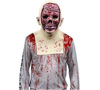 Akgukrseh Halloween Masks Adults Scary, Terror Ghost Devil Mask Realistic Face Masks For Adults Latex Animal Mask Adult Halloween Face Covering UK Scary Costumes (005 Red,One Size)
