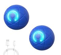 Akgukrseh Interactive Dog Toys Ball Rechargeable Usb Dog Toy Balls Improved Dog Rolling Effect Tennis Ball Smart Self-Moving Ball With Modes Electric Dog Ball Toy For Indoor Cats Dogs Pets