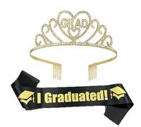 Akgukrseh Long Satin Graduation Sash Plain Honor Stole Cap And Class Of 2026 University School Ceremony Gift Hat For Adults Academic Choral Graduations Society Fancy Dressing Up (Gold,One Size)