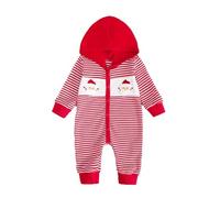 Akgukrseh My First Christmas Outfit Baby Girl Boy Romper 18-24 Months Night Before Costume Kids Hoodie Jumpsuit Winter Warm Padded Bodysuit Dress 1St Outfits 6-9 Clothes (Red,6-12 Months)