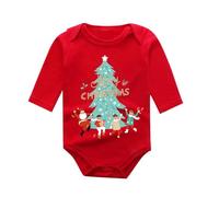 Akgukrseh My First Christmas Outfit Boys Baby Romper 18-24 Months The Night Before Kids Costume Sleeveless Jumpsuits Peter Pan Collar Bodysuit Clothes Outfits Girls 3-6 (Red1,3-6 Months)