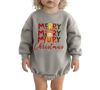 Akgukrseh Newborn Baby Christmas Outfit Romper Cotton Blend Winter Jack From Night Before Kids Costume Black Jumpsuits Bodysuit My First Outfits For Babies 6-9 Months (Grey,3-6 Months)