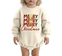 Akgukrseh Newborn Baby Christmas Outfit Romper Cotton Blend Winter Jack From Night Before Kids Costume Black Jumpsuits Bodysuit My First Outfits For Babies 6-9 Months (Khaki,2-3 Years)