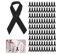 Akgukrseh Pink Ribbon Breast Cancer Awareness Pins,Breast Pins Brooches Lapel Buttons Badges Pin Gifts For Sweaters Backpacks And Jewelry for Mom Ladies Teens Old Female (100Pc Black-A,One Size)