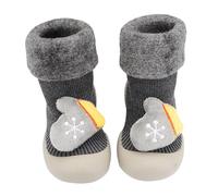 Akgukrseh Rubber Sole Sock Baby Shoes Girls Trainers Boys Indoor Slippers Toddler Casual Festive 1St First Christmas Xmas Red Green Elf Boot Walking Size 3 6-12 Months Boy (Grey #a,8)