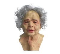 Akgukrseh Scary Halloween Masks, Old Man Silicone Mask Realistic Human Pleated Head Mask Latex Masks For Adults Realistic Uk Halloween Pumpkin Smart Cover Face Adult (004 Human,One Size)