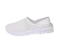 Akgukrseh Slip On Trainers Womens Orthopedic Walking Shoes Support Air Cushion Running Sneakers Size 8 All Black Women Casual Round Toe Moccasins White Sandals 5 Driving Loafers (White,4)