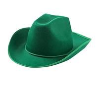 Akgukrseh St. Patrick' Day Green Leaf Hat for Women Men Cowboy Patrick's Irish Hats Headwear Fancy Dress Up Cap st Patricks Accessories