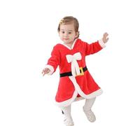Akgukrseh Toddler Baby Girl Christmas Dress,Christmas Costume Girls My First Outfits for Babies Fancy Dress Winter Dresses Pink Hat Clothes Day Out Kids Gift Toddler Kids (Red,0-3 Months)