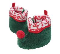 Akgukrseh Toddler Sock Shoes Baby Boys Girls Walkers Indoor Slippers Anti-Slip Socks Plush Faux Fur Reindeer Red Christmas Santa Booties Boots Boy First Walking Yellow Beach (A #Green,5)