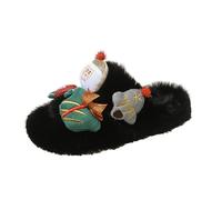 Akgukrseh Toddler Sock Shoes Infant Trainers Boys Girls Soft Mesh Breathable Sneakers Baby Elf Red and Green Fleece Christmas Bootie Slippers First Walking Slipper Non Slip (Red #a,13)