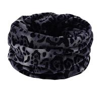 Akgukrseh Warm Knitted Fleece Lined Neck Warmer Black Snoods For Men Unisex Pure Color Winter Neck Warm Knitting Yarn Scarf Fleece Windproof Snood Neck Gaiter For Men Women Gift For Men